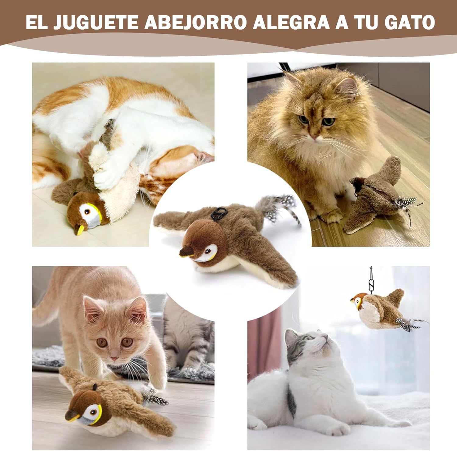 Juguete para gatos pajaro volador